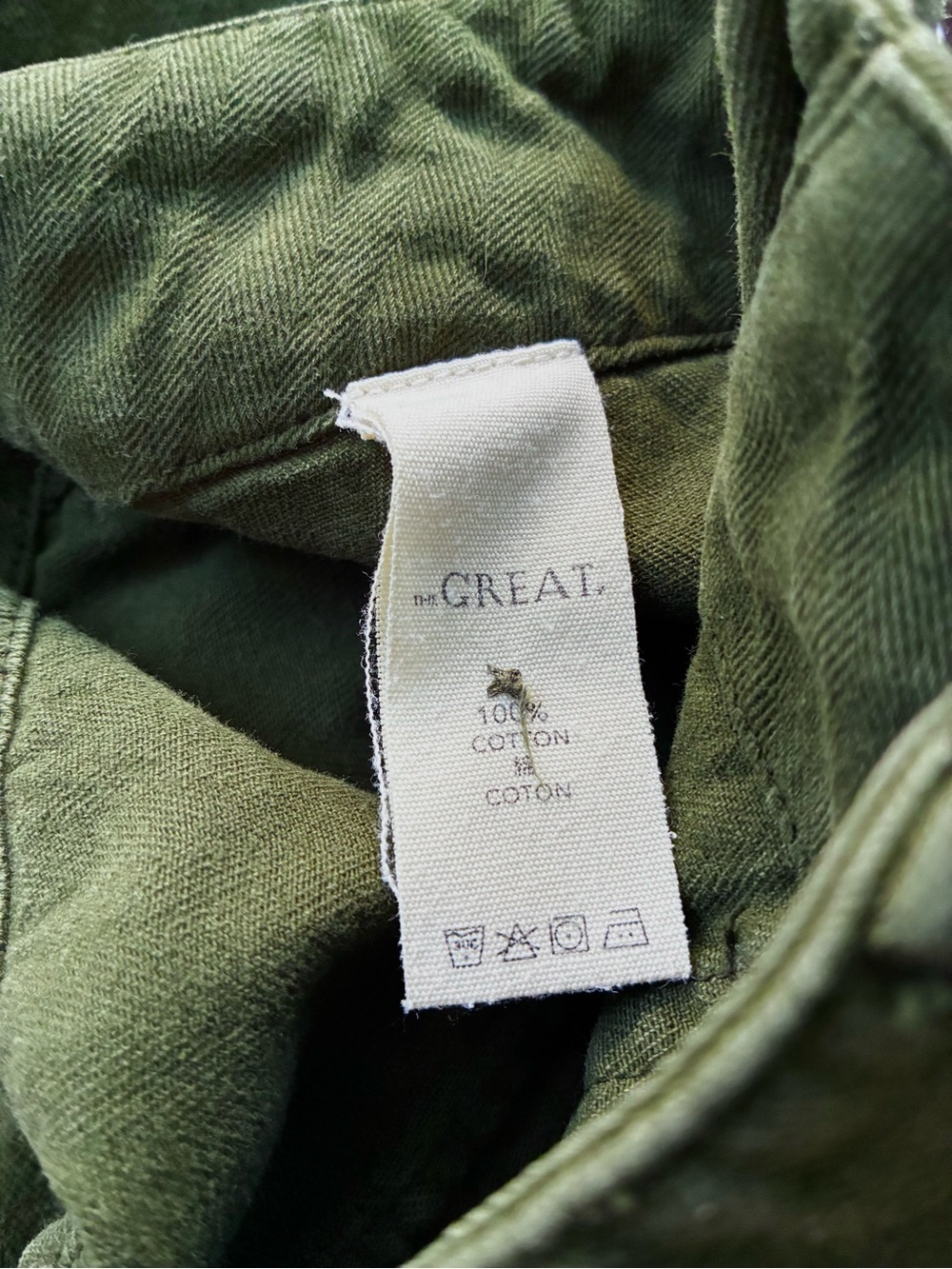 THE GREAT. Dark Green Utility Pants - Picture 4 of 8